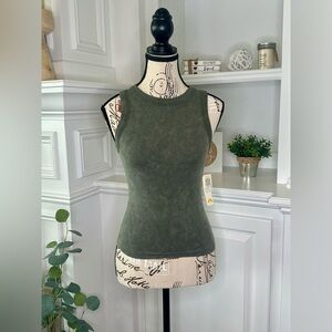 C & C California Ribbed Knit Tank Size XS/S NWT